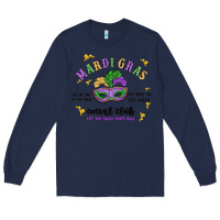 Navy mardi gras social club Long Sleeve Tee - MaliasSmallBusiness