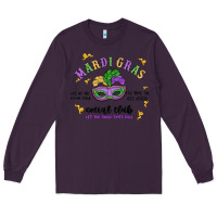 Plum mardi gras social club Long Sleeve Tee - MaliasSmallBusiness