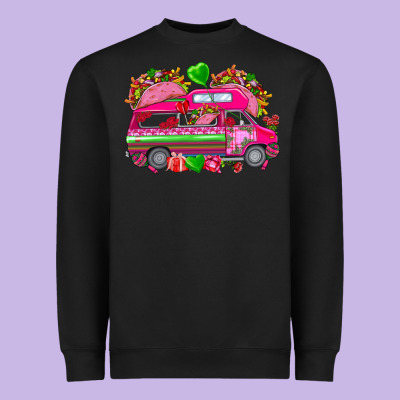 Valentines Day Tacos Truck Heavyweight Sweatshirt Designed By Nancycooperartshop