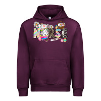 Mauve Wine Easter Nurse  Easter Day Urban Hoodie - CowGirlArtShop