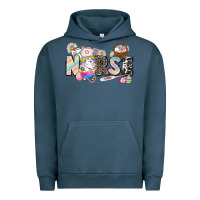 Pigment Midnight Navy Easter Nurse  Easter Day Urban Hoodie - CowGirlArtShop