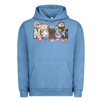 Pigment Pebble Blue Easter Nurse  Easter Day Urban Hoodie - CowGirlArtShop