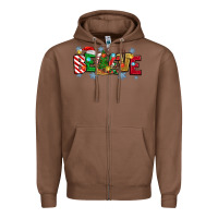 Chestnut Christmas Believe Zipper Hoodie - MaliasSmallBusiness