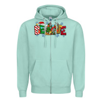 Seafoam Christmas Believe Zipper Hoodie - MaliasSmallBusiness