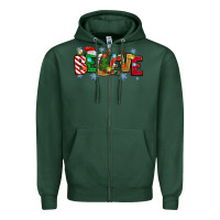 Sports Green Christmas Believe Zipper Hoodie - MaliasSmallBusiness
