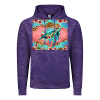 Cloud Purple floral turtle Vintage Hoodie - Jasminsmagicworld