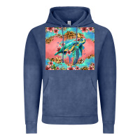 Vintage Denim floral turtle Vintage Hoodie - Jasminsmagicworld