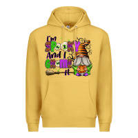 Antique Gold I'm Spooky and I Gnome It Premium Hoodie - texasbilliewilder