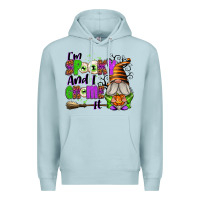 Blue Mist I'm Spooky and I Gnome It Premium Hoodie - texasbilliewilder
