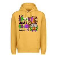 Mustard I'm Spooky and I Gnome It Premium Hoodie - texasbilliewilder