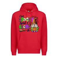 Red I'm Spooky and I Gnome It Premium Hoodie - texasbilliewilder