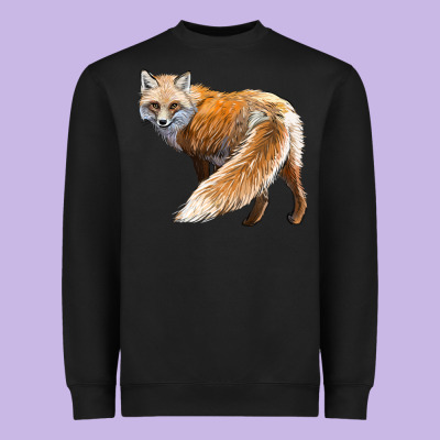 Red Fox Heavyweight Sweatshirt Designed By Lillyallendesigns