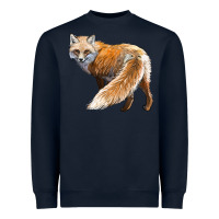 Navy Red Fox Heavyweight Sweatshirt - LillyAllenDesigns