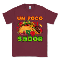Burgundy un poco sabor with taco and pepper Classic Tee - AdoDesignShop