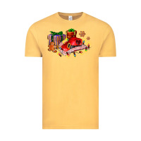 Vintage Mustard cowgirl hat with gifts and cookies Vintage Tee - AdoDesignShop