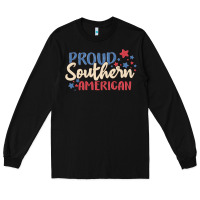 Black proud southern american Long Sleeve Tee - MaliasSmallBusiness