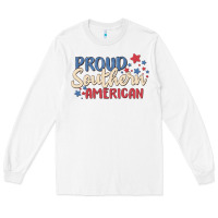 White proud southern american Long Sleeve Tee - MaliasSmallBusiness
