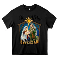 Black oh holy night holy family Heavy Core Tee - RanaPortraitStore