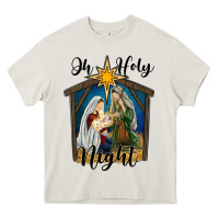 Cream oh holy night holy family Heavy Core Tee - RanaPortraitStore