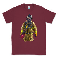 Burgundy Firefighter Classic Tee - LillyAllenDesigns