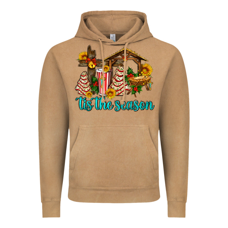 Tis The Seasin With Christmas Cake Abd Jesus Vintage Hoodie by AdoDesignShop | Teevron