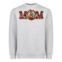 Heather Grey mom lady of guadalupe Heavyweight Sweatshirt - BarkalooDesign