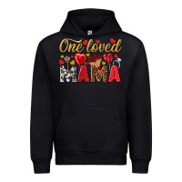 Black One loved mama valentines day Urban Hoodie - HowdyJamesFarm