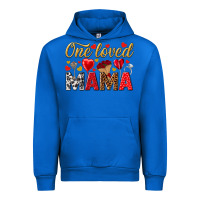 Cobalt One loved mama valentines day Urban Hoodie - HowdyJamesFarm