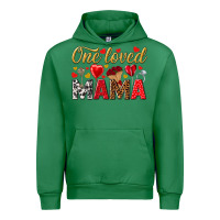 Emerald One loved mama valentines day Urban Hoodie - HowdyJamesFarm