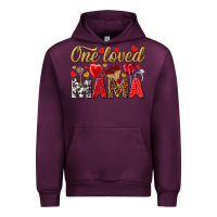 Mauve Wine One loved mama valentines day Urban Hoodie - HowdyJamesFarm