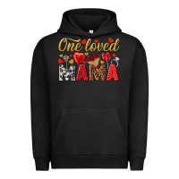 Pigment Black One loved mama valentines day Urban Hoodie - HowdyJamesFarm