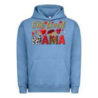 Pigment Pebble Blue One loved mama valentines day Urban Hoodie - HowdyJamesFarm