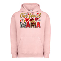 Pigment Salmon One loved mama valentines day Urban Hoodie - HowdyJamesFarm