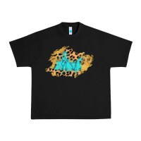 Black glitter leopard turquoise patch Urban Heavy Tee - AdoDesignShop