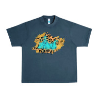 Midnight Navy glitter leopard turquoise patch Urban Heavy Tee - AdoDesignShop