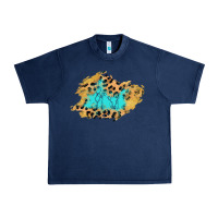Navy glitter leopard turquoise patch Urban Heavy Tee - AdoDesignShop
