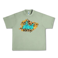 Oil Green glitter leopard turquoise patch Urban Heavy Tee - AdoDesignShop