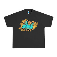 Pigment Black glitter leopard turquoise patch Urban Heavy Tee - AdoDesignShop