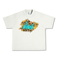 Pistachio glitter leopard turquoise patch Urban Heavy Tee - AdoDesignShop