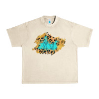 Sandshell glitter leopard turquoise patch Urban Heavy Tee - AdoDesignShop