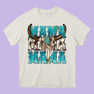 Mama Mama Mama Heavy Core Tee Designed By Texasbilliewilder