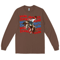 Chestnut make america cowboy again Long Sleeve Tee - MaliasSmallBusiness
