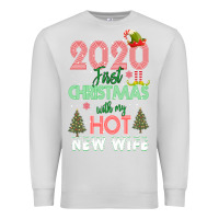 Dove Grey 2020 First Christmas With My Hot New Wife Premium Sweatshirt - Bettercallsaul