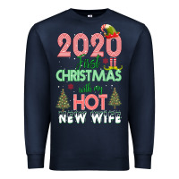 Navy 2020 First Christmas With My Hot New Wife Premium Sweatshirt - Bettercallsaul