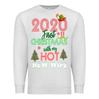 Oatmeal Heather 2020 First Christmas With My Hot New Wife Premium Sweatshirt - Bettercallsaul