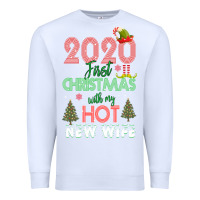White 2020 First Christmas With My Hot New Wife Premium Sweatshirt - Bettercallsaul