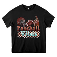 Black football vibes Heavy Core Tee - BarkalooDesign