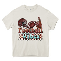 Cream football vibes Heavy Core Tee - BarkalooDesign