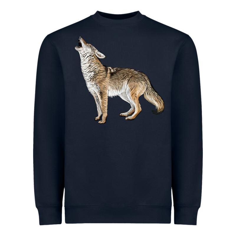 Howling Coyote Heavyweight Sweatshirt by LillyAllenDesigns | Teevron