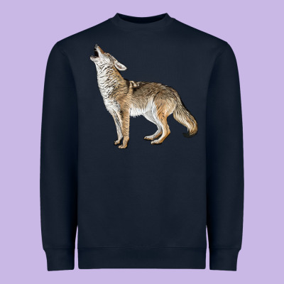 Howling Coyote Heavyweight Sweatshirt Designed By Lillyallendesigns